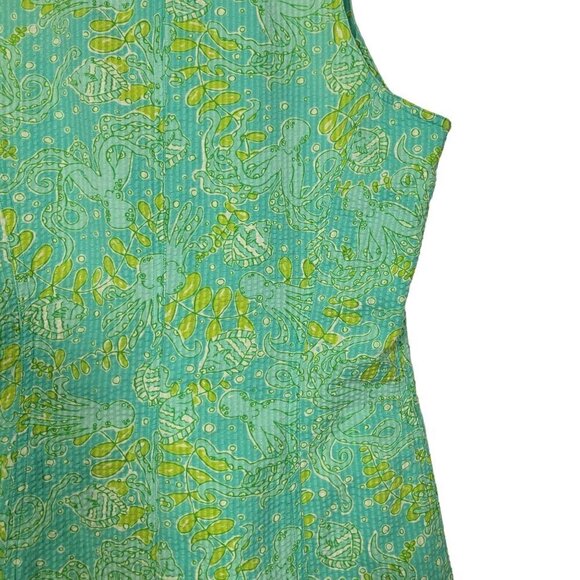 Lilly Pulitzer Vintage Women's Coastal Pattern Vibrant Textured Mini Dress Sz 6 - Picture 10 of 14